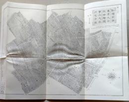 D26021008〇銅版画古地図  復刻版   ⑧第二大區 六、七小區 西久保、飯倉町、溜池、麻布 東京大小區分繪圖 明治七・八年版〇和本古書古文書