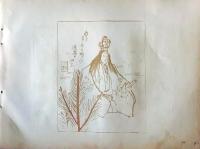 D26021546〇中村不折画集 第二  碓氷川 其１４ 小竹村 妙義山 碓氷川漫画 昭和年代〇和本古書古文書