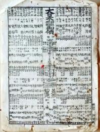 D26022102〇一枚刷り 和紙木版 江戸自慢  大日本神社仏閣御領 春日社 東叡山 三井寺 延暦寺　ことば遊び しゃれ なぞ 判じ絵 見立番付 江戸末期〇和本古書古文書