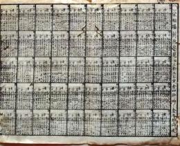 D26022306〇一枚刷り 和紙木版 江戸自慢 米相場割付早見 　ことば遊び しゃれ なぞ 判じ絵 見立番付 江戸末期〇和本古書古文書