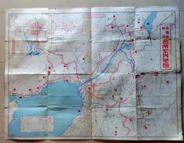 D26012726〇古地図 鉄道パンフレット京阪神付近名所案内 大阪鉄道局 昭和年代〇和本古書古文書