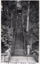 N26022116○戦前絵葉書○群馬県 (妙義神社) 太鼓橋より随神門を望む 165段の石段　古写真○和本古書古文書
