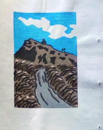 D260131E17〇彩色木版画 忙散亭図会 佐渡風流 ほこら  高尾亮一著画刻 昭和５３年〇和本古書古文書