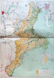 D26030222〇分県地図   三重県 津 四日市市街図 都道府県 公共機関要覧 地名総覧  昭和３２年〇和本古書古文書