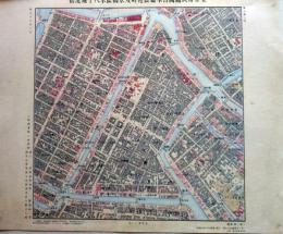 D26030508〇復刻明治東京彩色地図   日本橋区兜町及京橋区本八丁堀近傍  明治16年・参謀本部「五千分一東京図測量原図」昭和59年発行〇和本古書古文書