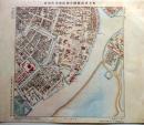 D26030511〇復刻明治東京彩色地図  京橋区新湊町近傍   明治16年・参謀本部「五千分一東京図測量原図」昭和59年発行〇和本古書古文書