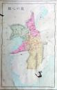 D26030001〇彩色銅版画１枚  畿内の図  新編日本地図 東京教育者 明治２５年〇和本古書古文書
