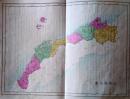 D26030006〇彩色銅版画１枚  山陰道の図  新編日本地図 東京教育者 明治２５年〇和本古書古文書