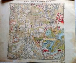 D26030532〇復刻明治東京彩色地図  赤坂区青山北町近傍  明治16年・参謀本部「五千分一東京図測量原図」昭和59年発行〇和本古書古文書