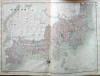 D26040311〇古地図 教科摘要　帝国新地図 日本地図 千島列島　村山義行・山本明納 三省堂  明治２５年〇和本古書古文書