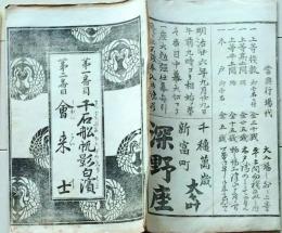 D26040929〇歌舞伎興行案内 明治２６年 番付 図示 新富町 深野座〇和本古書古文書