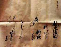 D26041011〇和歌 和漢朗詠集 肉筆 直筆 能筆 昭和年代 ５２１鳳地後面新秋月 ５２７ ここにだにひかり〇和本古書古文書