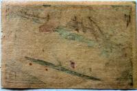 D26041505〇一枚摺物 彩色木版画 広重京都名所之内 あらし山満花（桜の嵐山と桂川の舟） 貴重品 題名英文併記 ハガキサイズ 昭和年代〇和本