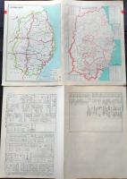 D26042003〇古地図比較 分県地図比較  岩手県 盛岡市街図  昭和32年と43年 大日本分県地図併地名総覧抜粋〇和本古書古文書