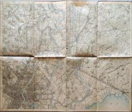 D26033127〇古地図 五万分一図 東京東北部  上野 浅草 隅田川 戦前昭和年代〇和本古書古文書