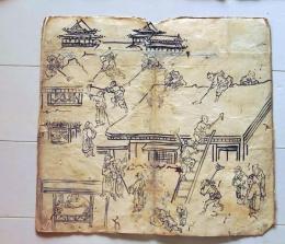 D26041904〇まくり 張交絵 貼込 肉筆直筆 江戸末期〇和本古書古文書