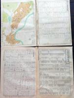 D26042010〇古地図比較 分県地図比較  茨城県 水戸市街図  昭和32年と43年 大日本分県地図併地名総覧抜粋〇和本古書古文書