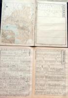 D26042012〇古地図比較 分県地図比較  東京都 東京都街図  昭和32年と43年 大日本分県地図併地名総覧抜粋〇和本古書古文書