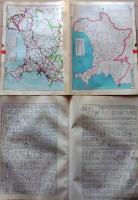 D26042014〇古地図比較 分県地図比較   神奈川県 横浜市街図 昭和32年と43年 大日本分県地図併地名総覧抜粋〇和本古書古文書