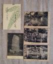 N26042124○戦前絵葉書 セット　滋賀県 大津　義仲寺・近江神宮 芭蕉堂 句碑 方堂 又玄　古写真４枚組○和本古書古文書
