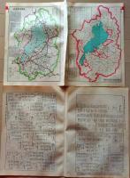 D26042025〇古地図比較 分県地図比較  滋賀県 大津市街図 昭和32年と43年 大日本分県地図併地名総覧抜粋〇和本古書古文書	