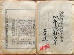 D26042144〇摺物 彩色木版 埼玉県入間郡 月次句集 明治３０年〇和本古書古文書