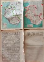 D26042028〇古地図比較 分県地図比較  和歌山県 和歌山市街図  昭和32年と43年 大日本分県地図併地名総覧抜粋〇和本古書古文書