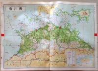D26042036〇古地図比較 分県地図比較  香川県 高松市街図  昭和32年と43年 大日本分県地図併地名総覧抜粋〇和本古書古文書