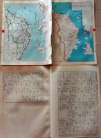 D26042036〇古地図比較 分県地図比較  香川県 高松市街図  昭和32年と43年 大日本分県地図併地名総覧抜粋〇和本古書古文書