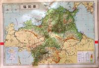 D26042040〇古地図比較 分県地図比較  福岡県 福岡市街図  昭和32年と43年 大日本分県地図併地名総覧抜粋〇和本古書古文書