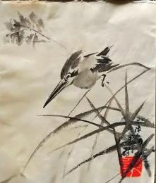 D20050710〇手彩色肉筆画 俳画　陣屋米寿翁 昭和年代〇和本古書古文書