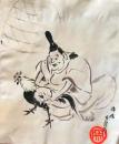 D20050711〇手彩色肉筆画 俳画　陣屋米寿翁 昭和年代〇和本古書古文書	