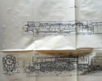 D26050802〇青焼図面 鉄道  c51 蒸気機関車 昭和年代〇和本古書古文書