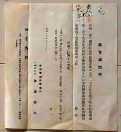 D26051513〇鉄道資料 長野電鉄株式会社 総会 昭和１６年〇和本古書古文書