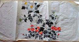 D26051616〇直筆 彩色画  菊  昭和年代〇和本古書古文書