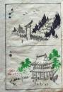 D26051924〇一枚摺物 彩色木版画   氷川明神 上野 蕙斎麁画５巻抜粋〇和本古書古文書