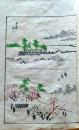 D26051926〇一枚摺物 彩色木版画  不忍池弁天 飛鳥山  蕙斎麁画５巻抜粋〇和本古書古文書
