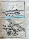 D26051929〇一枚摺物 彩色木版画  日本の風景  蕙斎麁画５巻抜粋〇和本古書古文書