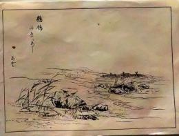 D26052207〇日本画 印刷　鶺鴒　昭和年代〇和本古書古文書
