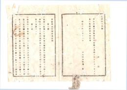 N26052617○明治布告布達○学区取締同補旅費定則 １３カ条 旅費日当表 栃木県令鍋島幹○明治１０年栃木県布達 ○和本古書古文書

