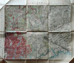 D26053123〇古地図 五万分一図 東京東北部 昭和２０年代〇和本古書古文書

