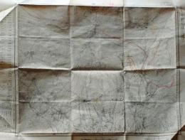 D26053143〇古地図 五万分一図 八ヶ岳 長野県 昭和２０年代〇和本古書古文書