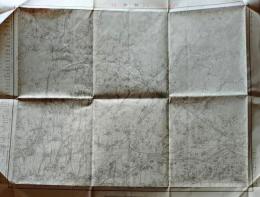 D26060107〇古地図 五万分一図 甘木 福岡県 昭和２０年代〇和本古書古文書