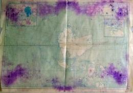 D26060508〇古地図 大洋州 オーストラリア 白地図 昭和年代〇和本古書古文書