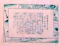 f26020021〇印刷 東海道五十三次 広重 丸子 解説付 昭和年代〇和本古書古文書 