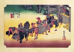 f26020023〇印刷 東海道五十三次 広重 藤枝 解説付 昭和年代〇和本古書古文書 