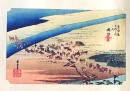 f26020024〇印刷 東海道五十三次 広重 島田 解説付 昭和年代〇和本古書古文書 