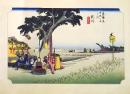 D26060628〇印刷 東海道五十三次 広重  袋井 解説付 昭和年代〇和本古書古文書 
