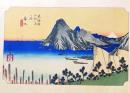 D26060631〇印刷 東海道五十三次 広重  舞坂 解説付 昭和年代〇和本古書古文書 