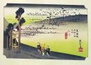 D26060634〇印刷 東海道五十三次 広重  二川 解説付 昭和年代〇和本古書古文書 